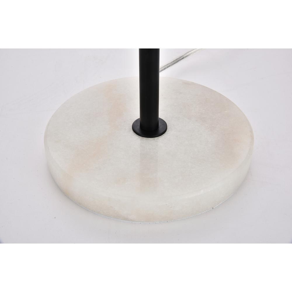 Eclipse 2 Lights Black Table Lamp With Frosted White Glass