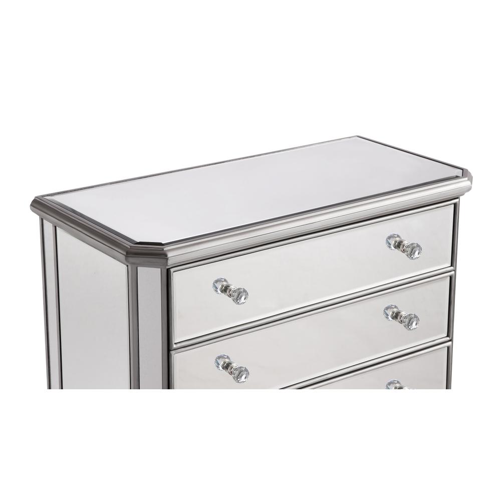 5 Drawer Cabinet 33 in. x 16 in. x 49 in. in silver paint