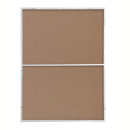 Metal frame rectangle mirror 30 inch in silver