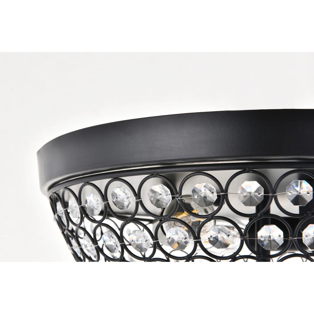 Taye 3 light Matte Black Flush Mount