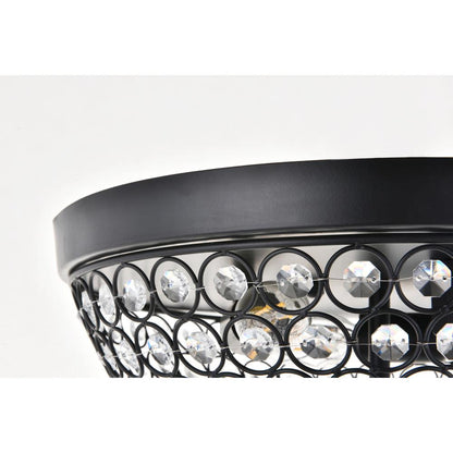 Taye 3 light Matte Black Flush Mount