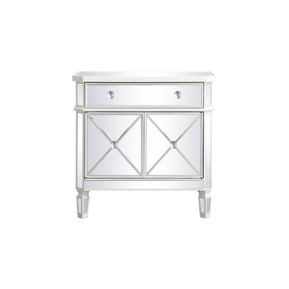 32 inch mirrored cabinet in antique white