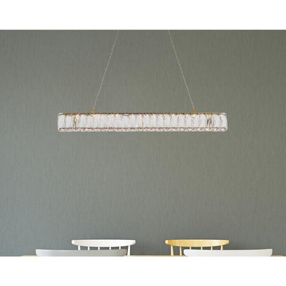 Monroe 31 inch LED linear pendant in gold