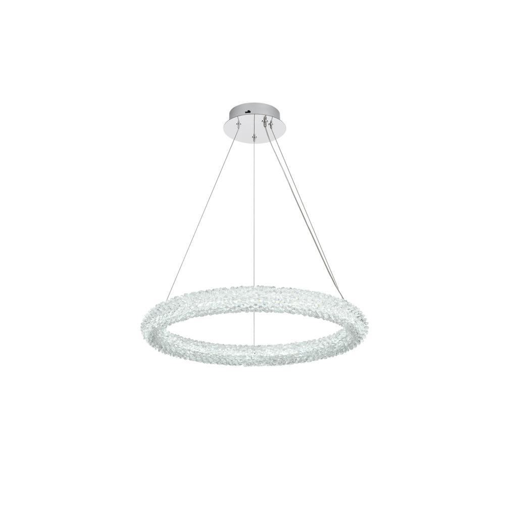 Bowen 24 inch Adjustable LED Chandelier in Chrome