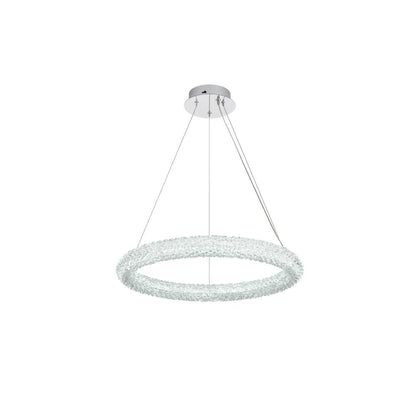 Bowen 24 inch Adjustable LED Chandelier in Chrome