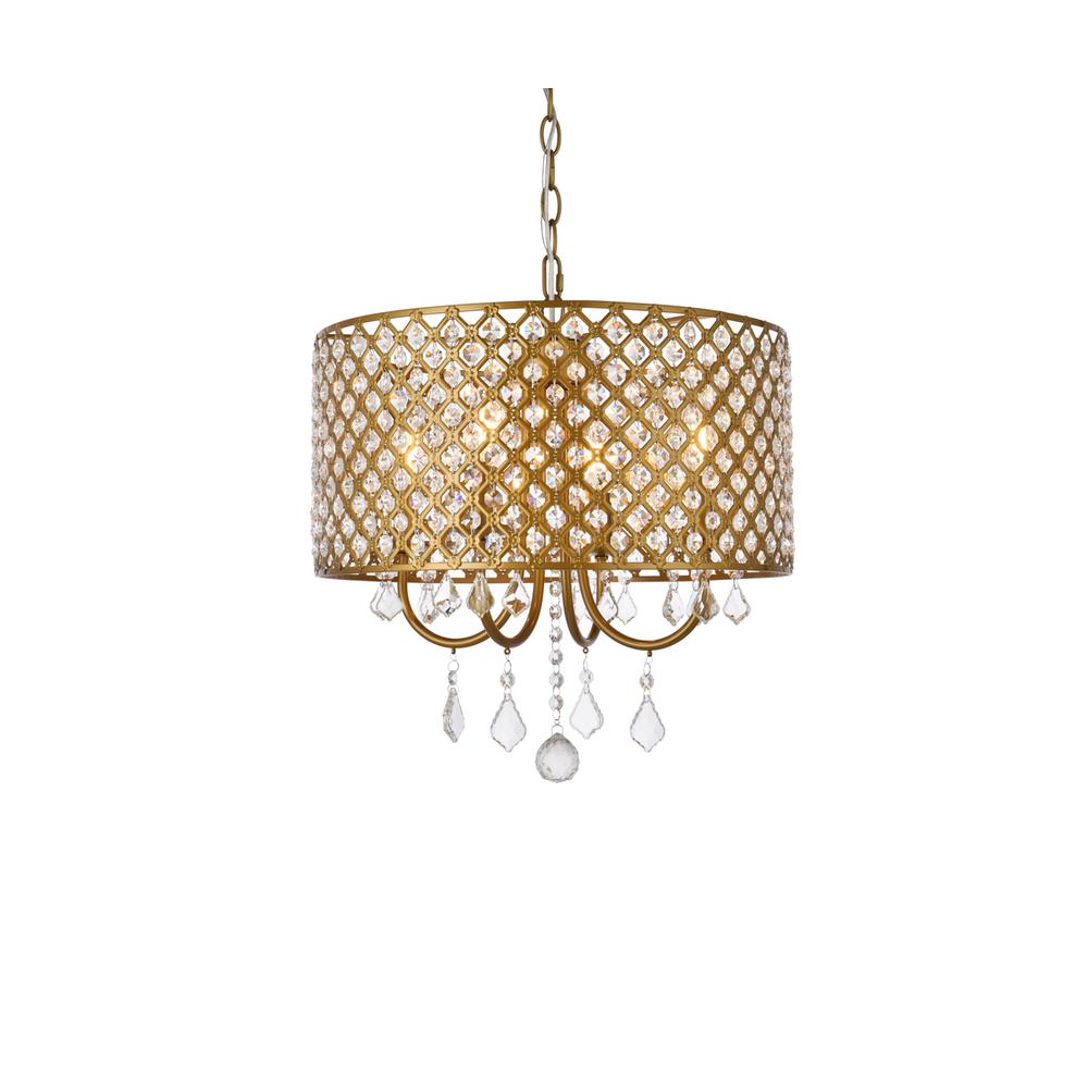 Elise 17 inch pendant in brass