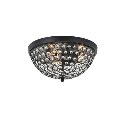 Taye 3 light Matte Black Flush Mount