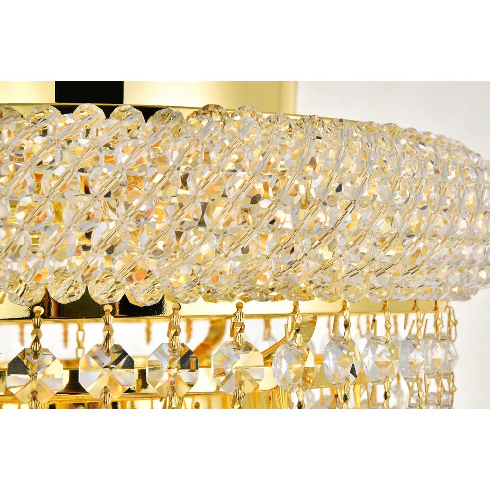 Primo 4 light Gold Flush Mount Clear Royal Cut Crystal