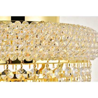 Primo 4 light Gold Flush Mount Clear Royal Cut Crystal