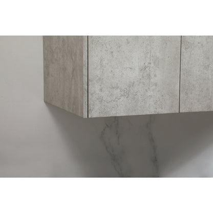 40 Inch Single Bathroom Vanity In Concrete Grey With Backsplash