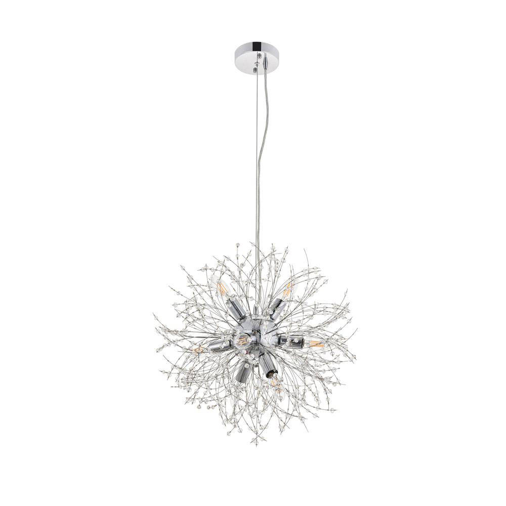 Flores 8 light Chrome Pendant