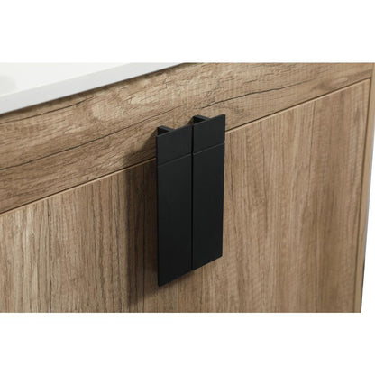 30 inch Single bathroom vanity in natural oak