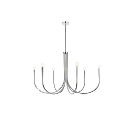 Layne 42 inch chandelier in Chrome