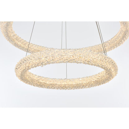 Bowen 28 inch Adjustable LED Chandelier in Chrome