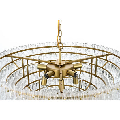 Emilia 31 inch Pendant Light in Satin Gold
