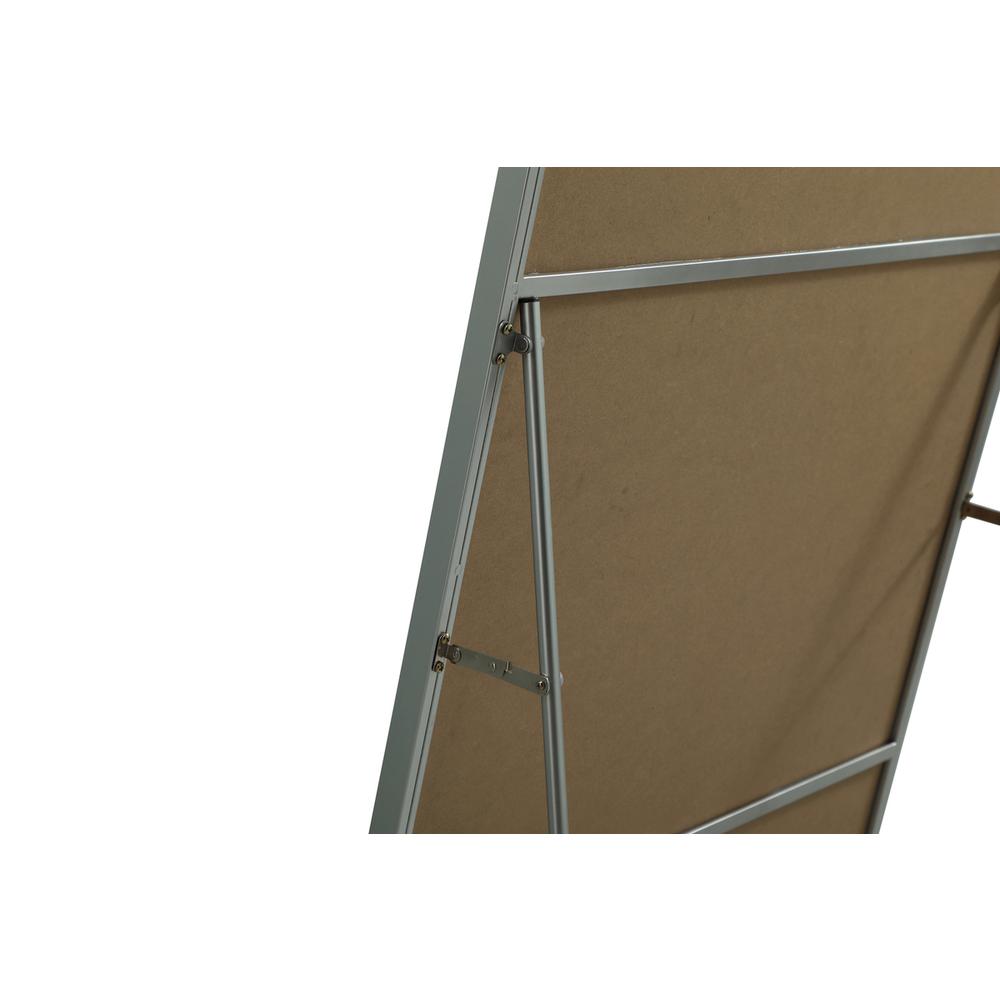 Metal Frame Rectangle Full Length Mirror 36x72 Inch in Silver
