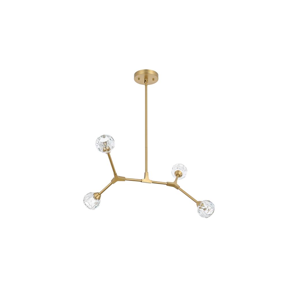 Zayne 4 Light Pendant in Gold