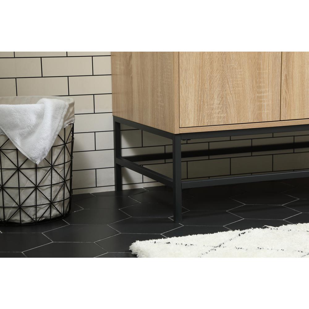 42 inch Single bathroom vanity in mango wood with backsplash