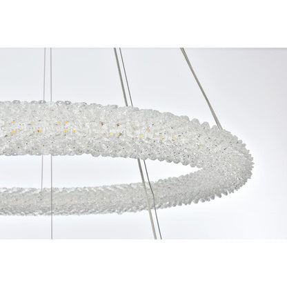 Bowen 28 inch Adjustable LED Chandelier in Chrome