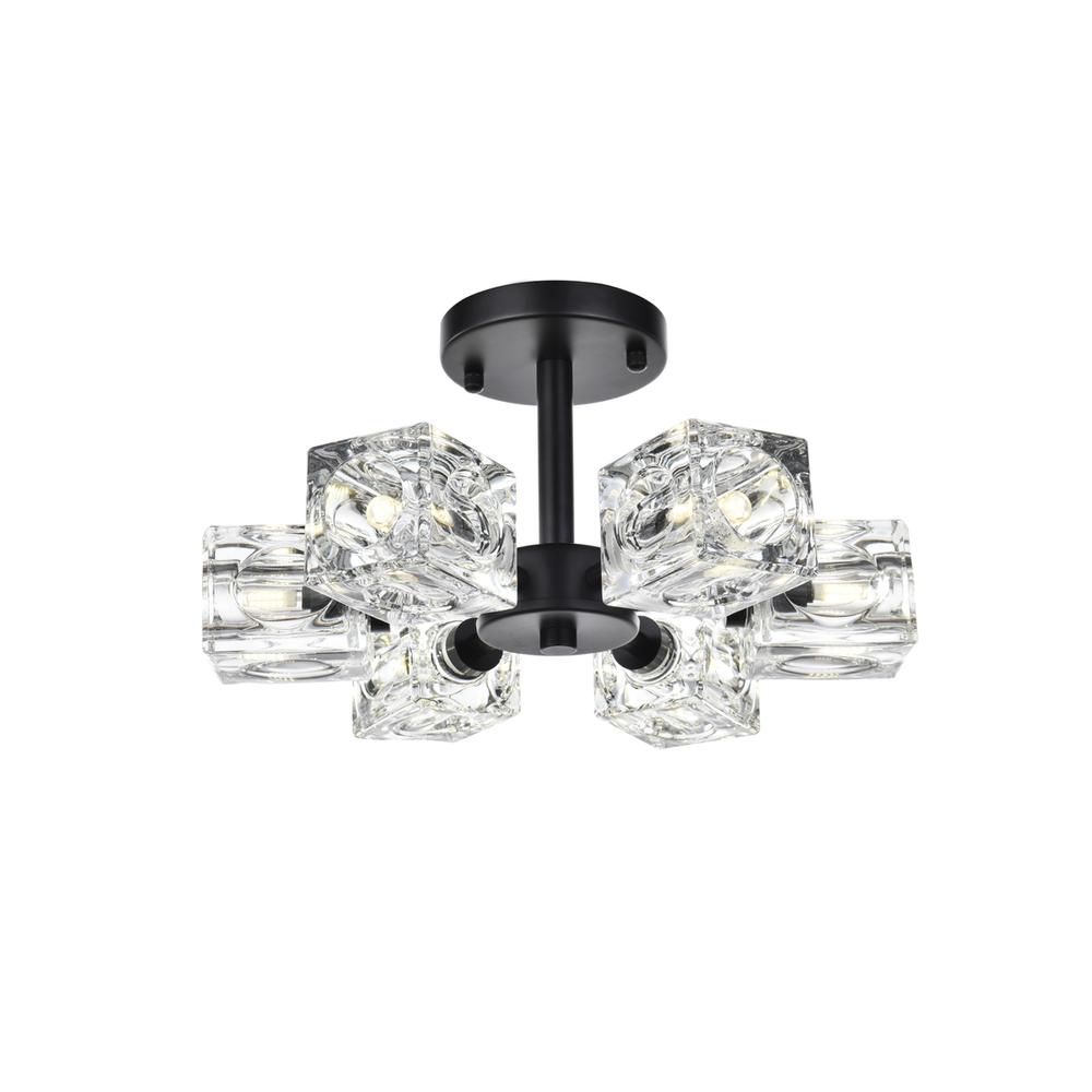 Lyra 14 inch Flush Mount in Black