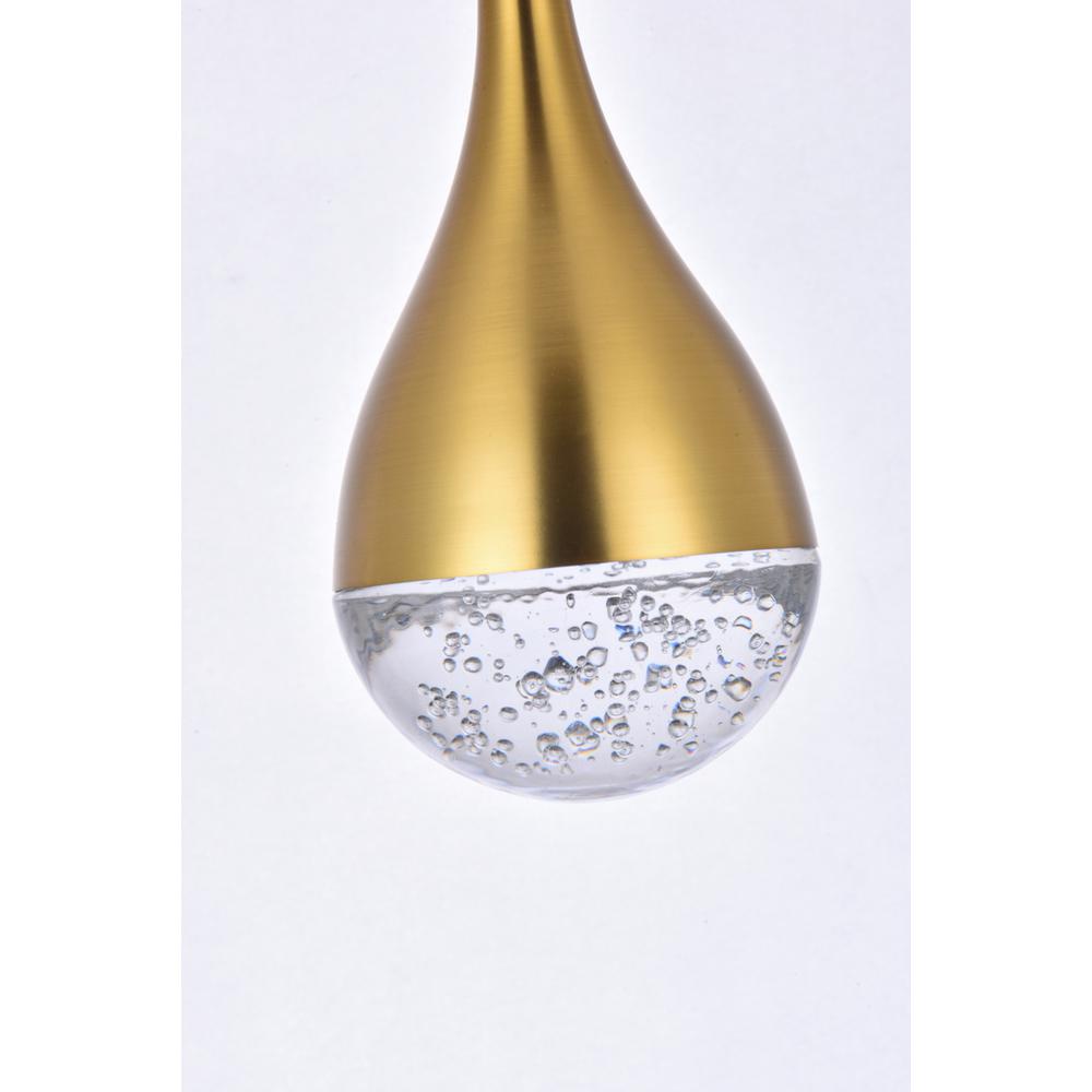 Amherst 5 inch LED pendant in satin gold