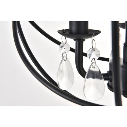 Wallace 3 light Matte Black Pendant