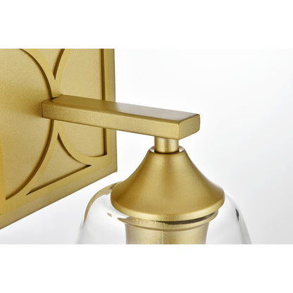 Harris 1 light Brass and Clear Bath Sconce