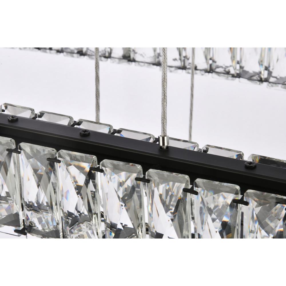 Monroe 42 inch LED triple rectangle pendant in black