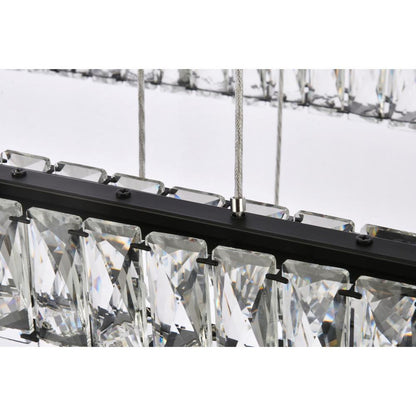 Monroe 42 inch LED triple rectangle pendant in black