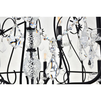 Cordelia 12 Light black Crystal Pendant