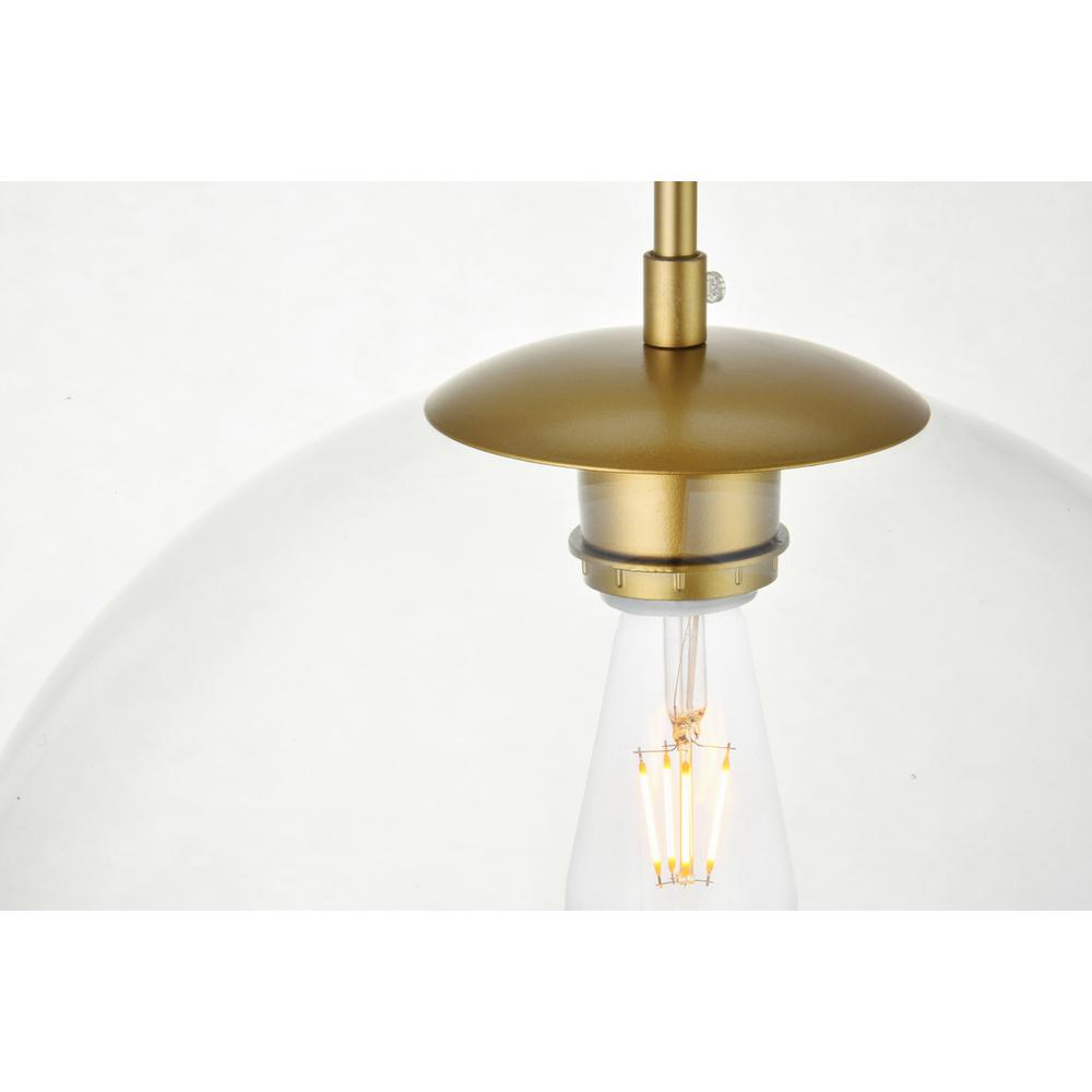 Baxter 1 Light Brass Pendant With Clear Glass