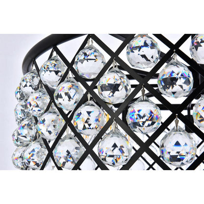Madison 8 light Matte Black Chandelier Clear Royal Cut Crystal