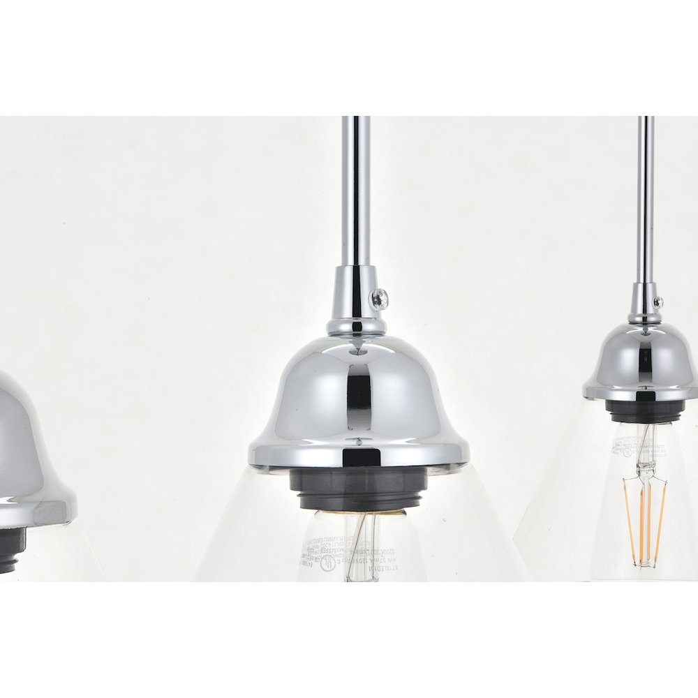 Histoire 5 Light Chrome Pendant