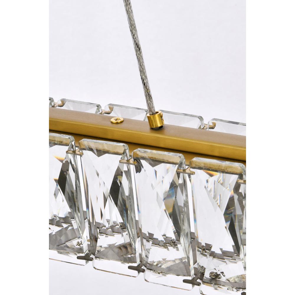 Monroe 50 inch LED double rectangle pendant in gold