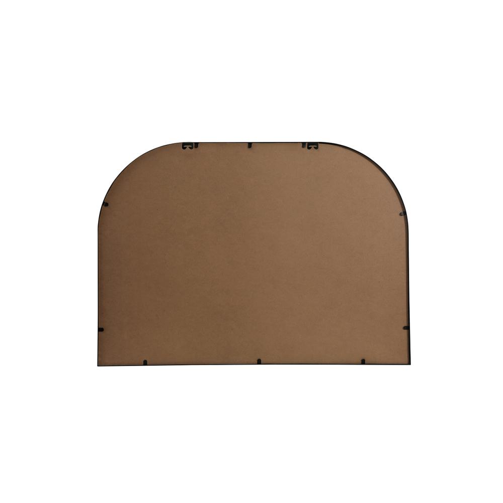 Metal Frame Arch Mirror 42x30 Inch in Black
