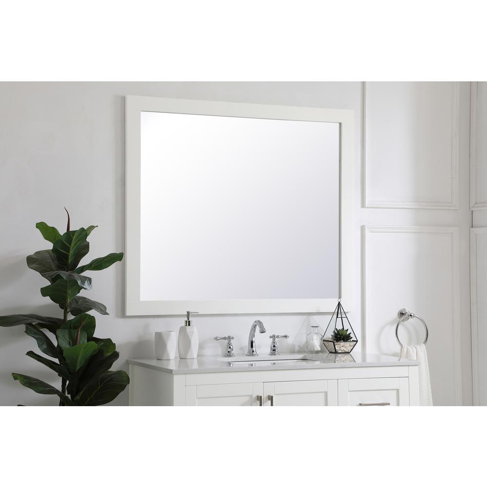 Aqua rectangle vanity mirror 42 inch in White
