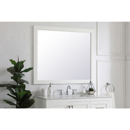 Aqua rectangle vanity mirror 42 inch in White