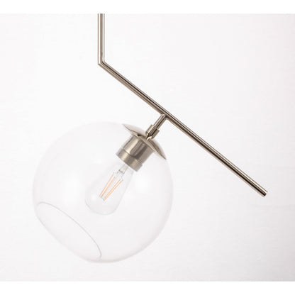Ryland 1 Light Chrome  And Clear Glass Pendant