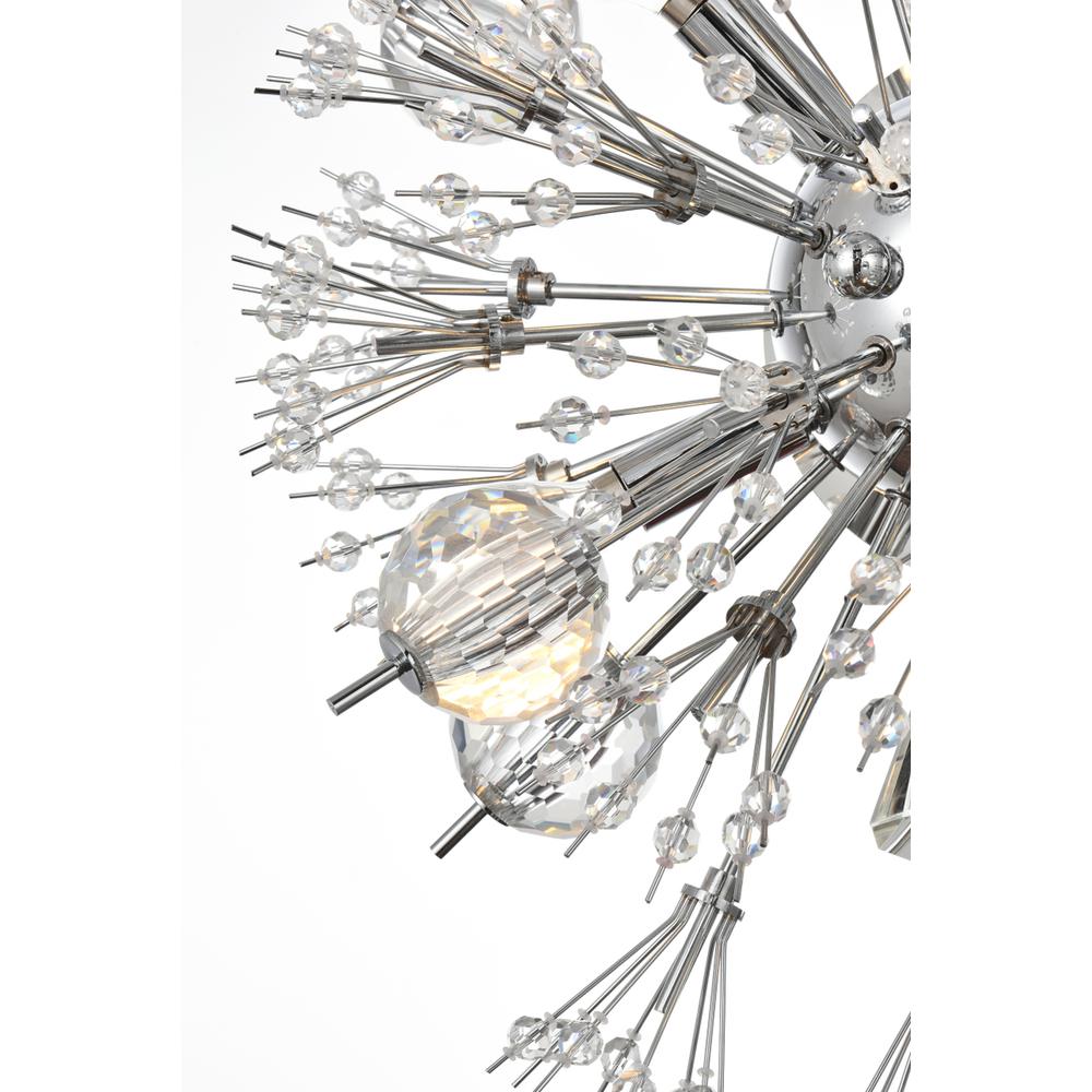 Vera 19 Inch Crystal Starburst Wall Sconce In Chrome