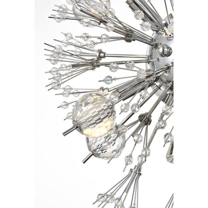 Vera 19 Inch Crystal Starburst Wall Sconce In Chrome