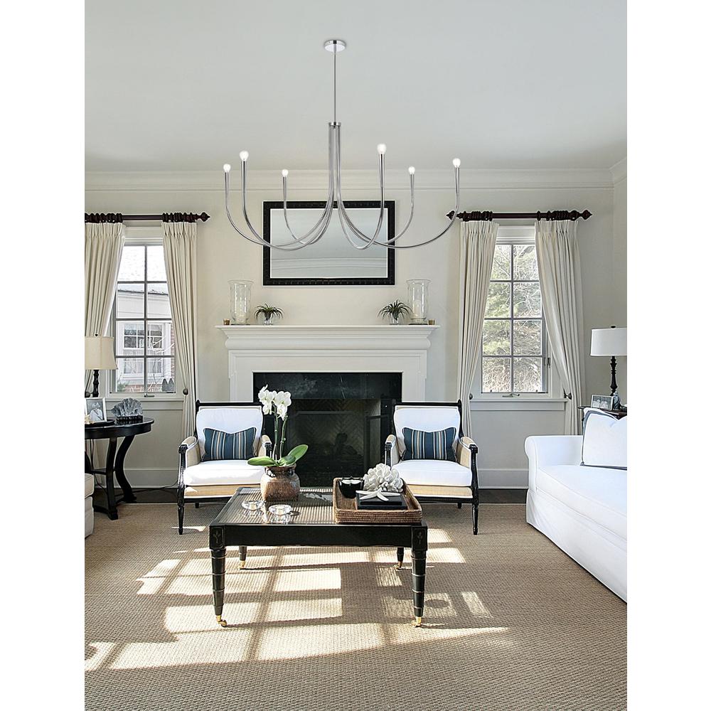 Layne 55 inch chandelier in Chrome