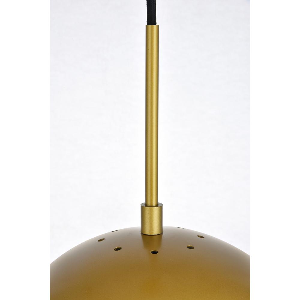 Eclipse 1 Light Brass Pendant With Clear Glass