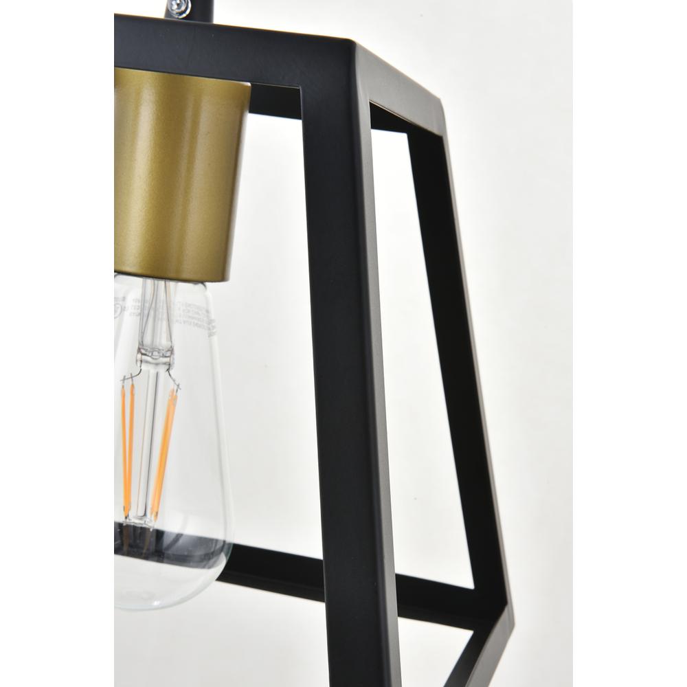Resolute 1 light brass and black Pendant