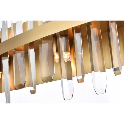Serena 30 inch crystal bath sconce in satin gold