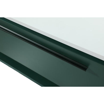 40 inch Single bathroom vanity in green with backsplash