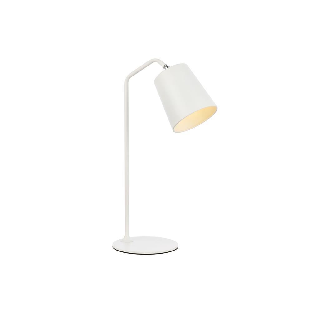 Leroy 1 light white table lamp
