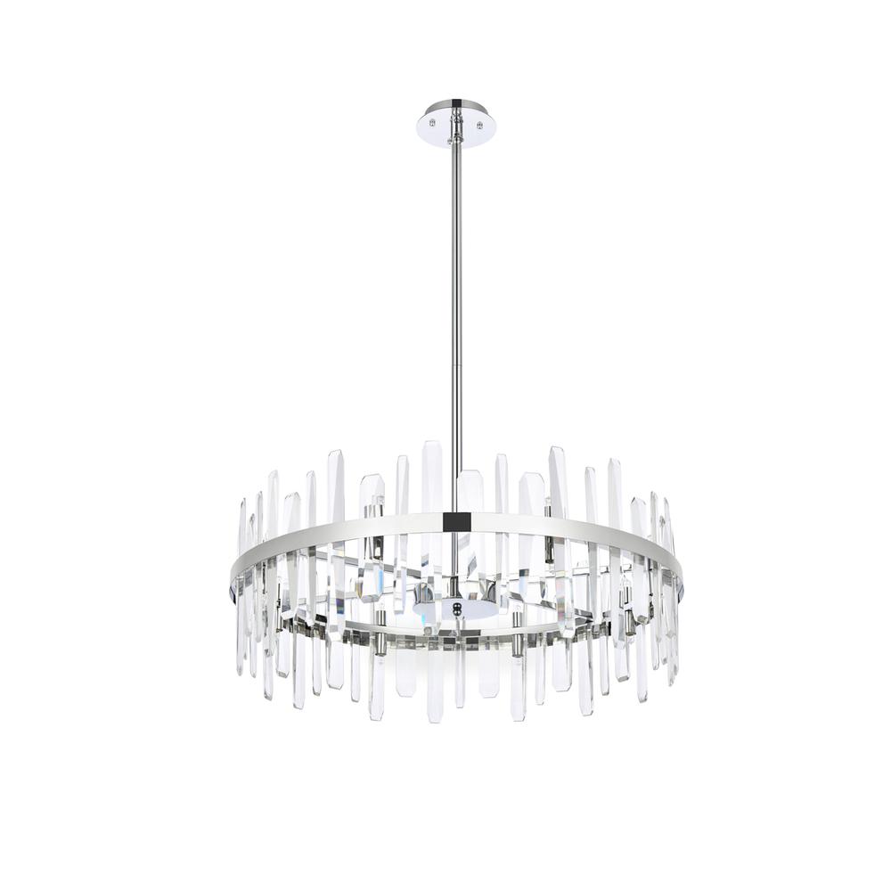 Serena 32 inch crystal round chandelier in chrome