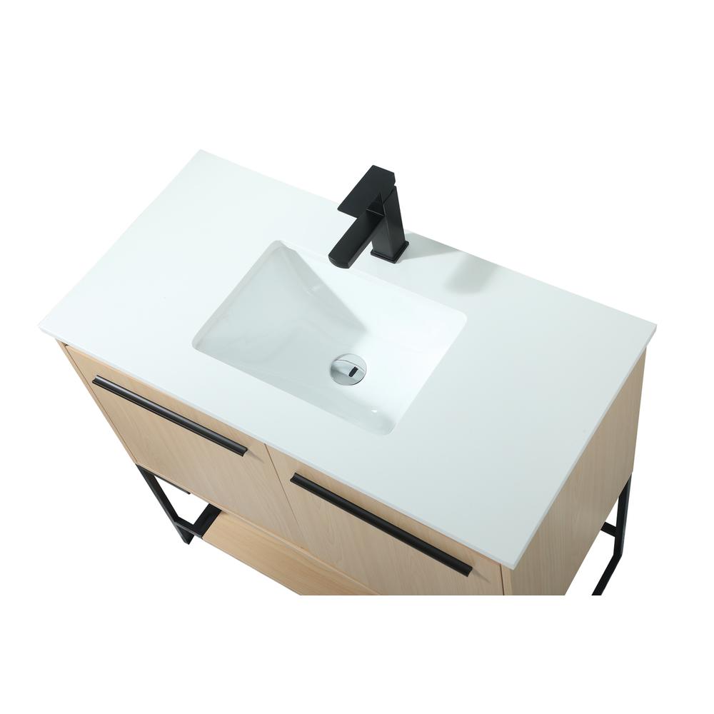 36 inch Single bathroom vanity in maple