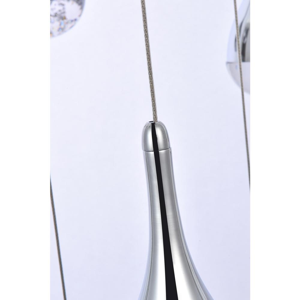 Amherst 42 inch LED chandelier in chrome