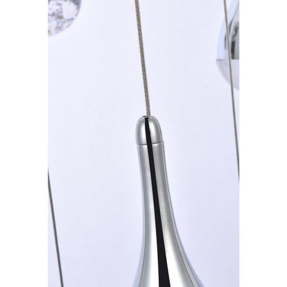 Amherst 42 inch LED chandelier in chrome